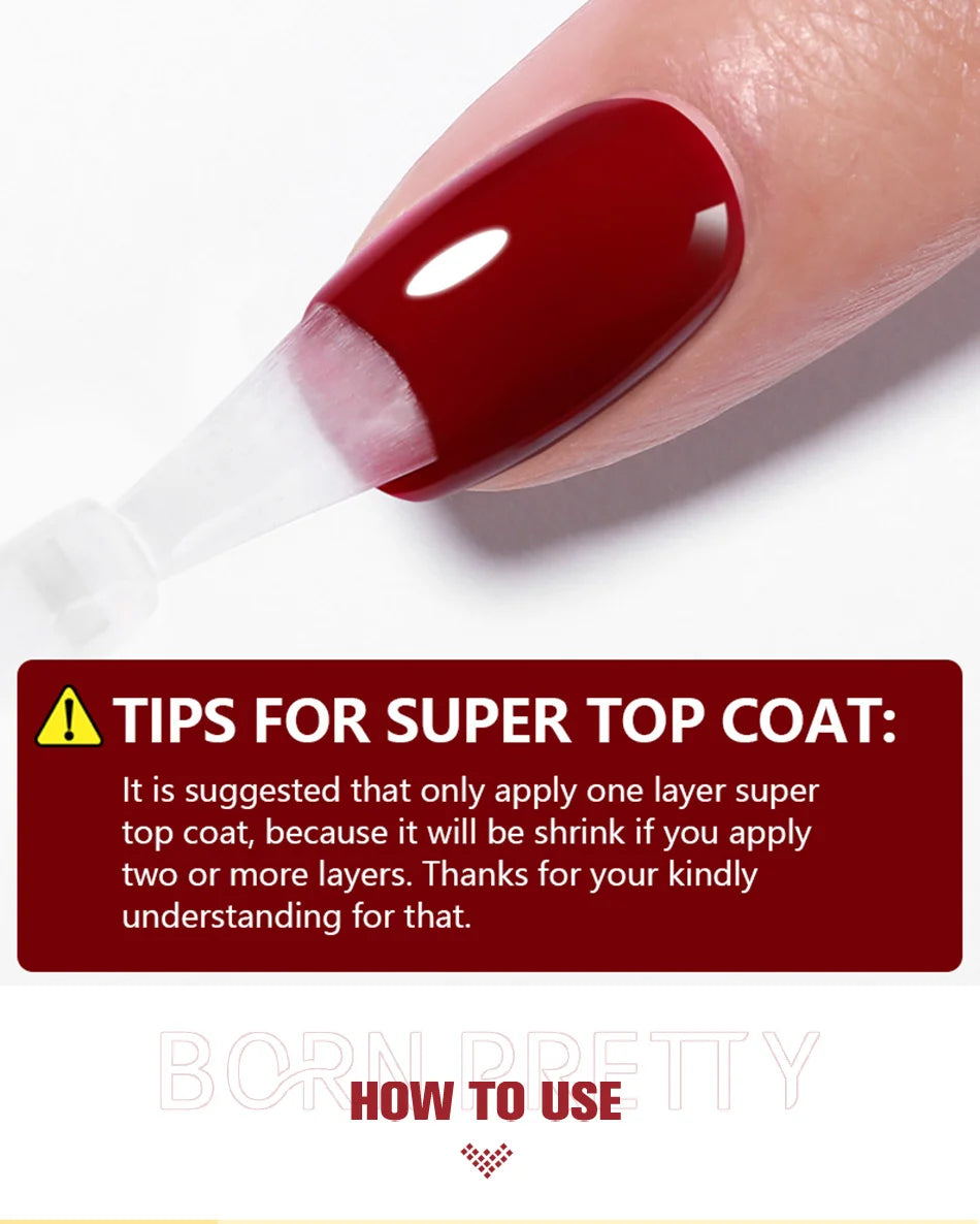 BORN PRETTY 10ml Rubber Gel Top Coat for Nails