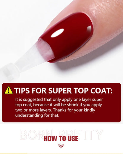 BORN PRETTY 10ml Rubber Gel Top Coat for Nails