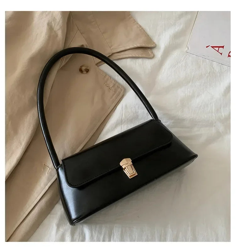 Luxury Women's Crossbody Shoulder Bag in Solid Color