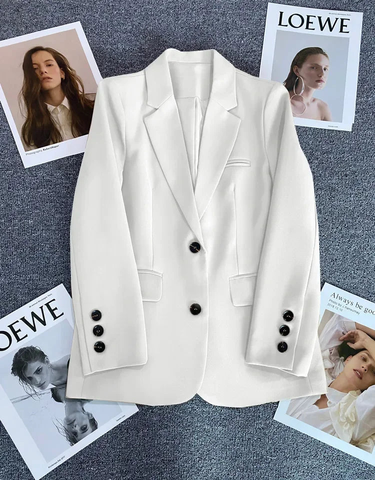 Elegant Long Sleeve Blazer Coat for Women