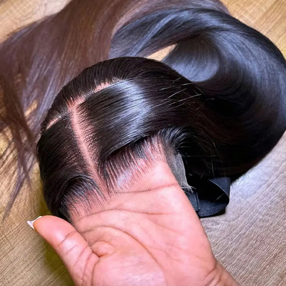 Bone Straight Lace Closure Wig Brazilian Human Hair 16-42 Inches