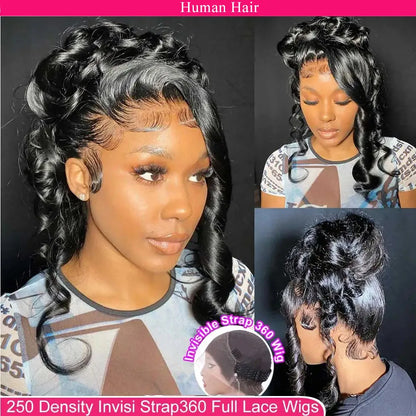 30 Inch Body Wave Human Hair Lace Front Wig