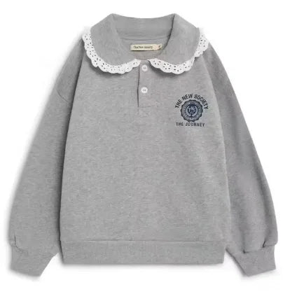 Kids Cute Print Cotton Sweatshirt and Skirt Set