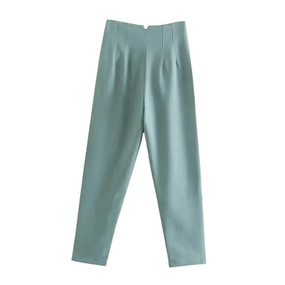 High Waist Pencil Pants for Women in Black and Pink