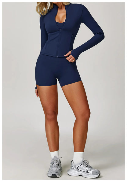 Yoga Suit Sports Set for Women Long Sleeve Athletic Wear