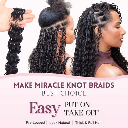 Deep Wave Crochet Human Hair Extensions for Braiding