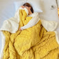 Soft Woolen Blanket, 100% Polyester, Striped Design
