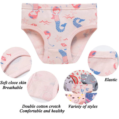Children's Girls Cotton Unicorn Print Panties
