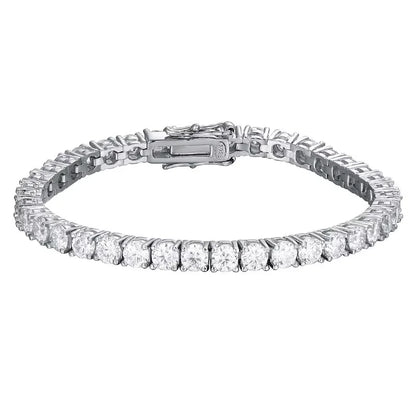 Moissanite Tennis Bracelet 925 Sterling Silver White Gold