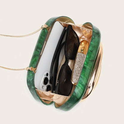 Gold PVC Evening Clutch Bag for Women