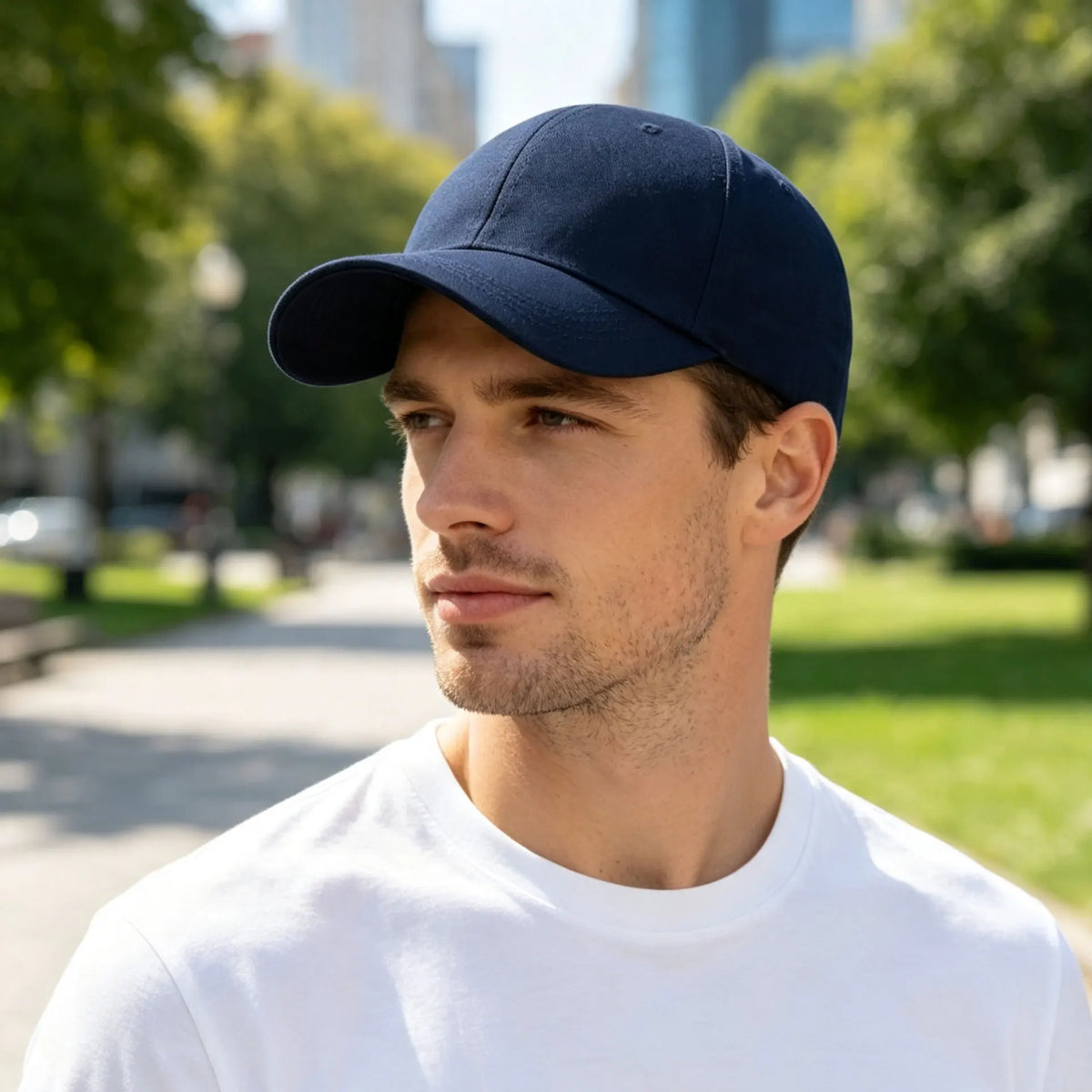 Solid Color Cotton Baseball Cap for Unisex Outdoor Use