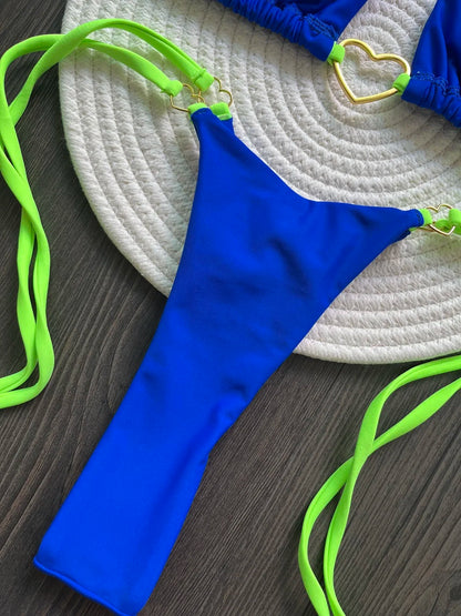 RUOTONSEPT Solid Color Bikini Set Women's Swimwear