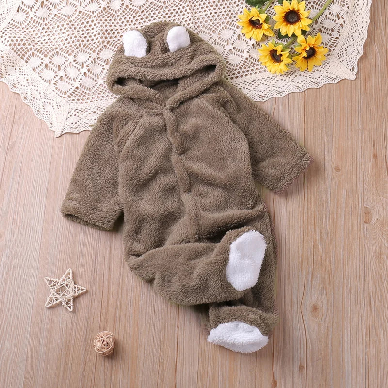 Humor Bear Winter Long Sleeve Baby Romper