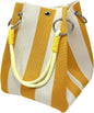 Mini Knitted Bucket Bag Women Colorblock Wristlet Purse