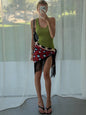 Animal Print V-Neck Ruched Maxi Dress for Women
