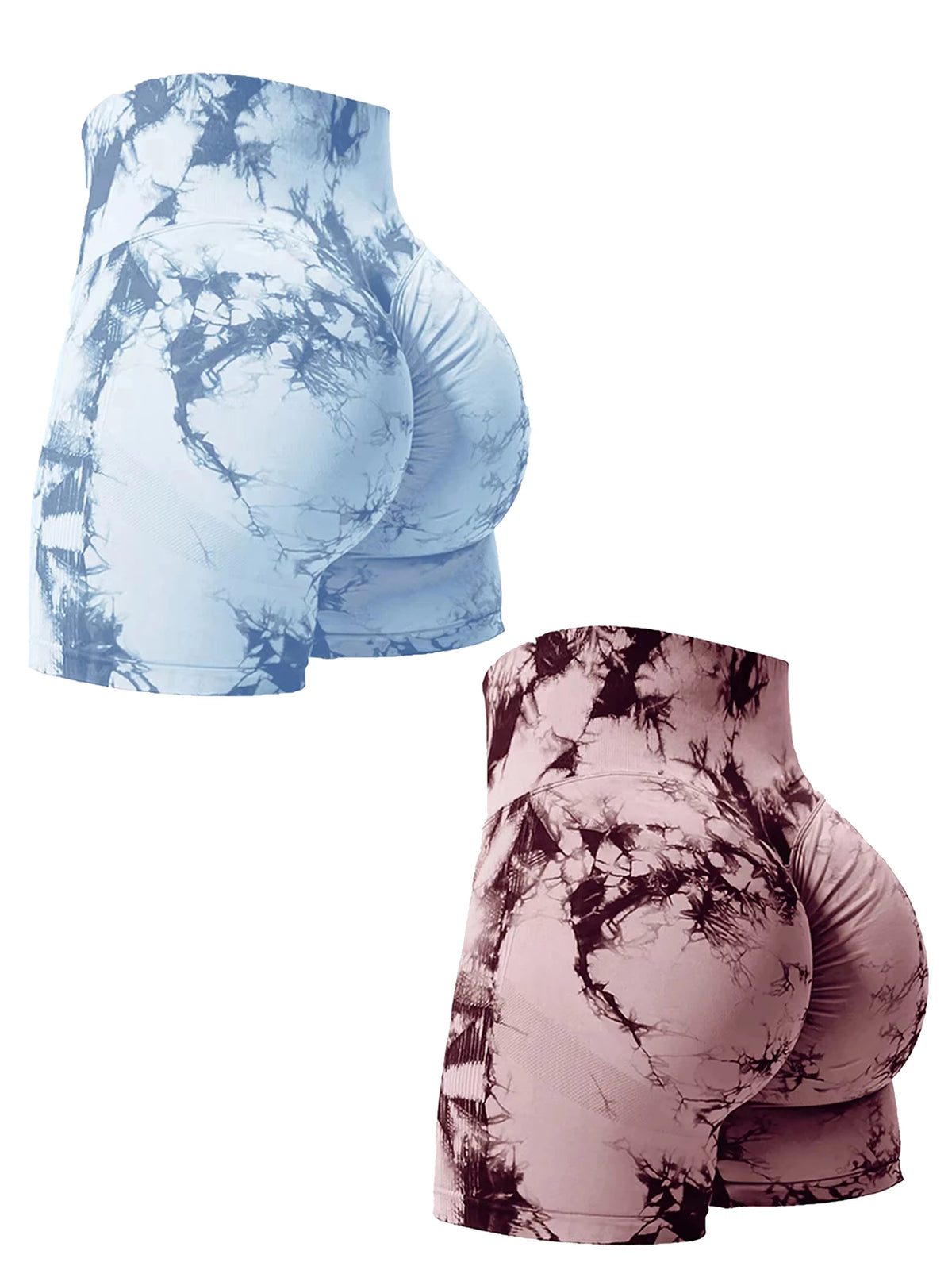 Tie Dye High Waist Gym Shorts for Women