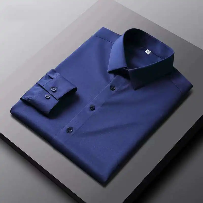 Men's Long Sleeved Solid Color Casual Shirt