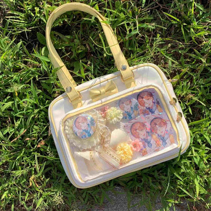Y2K Transparent Bow Ita Bag Women Crossbody Handbag