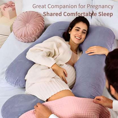 G Shaped Full Body Maternity Pillow with Removable Cover