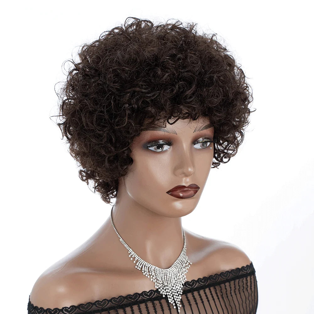 Brazilian Afro Puff Pixie Bob Wig 99J Natural Brown