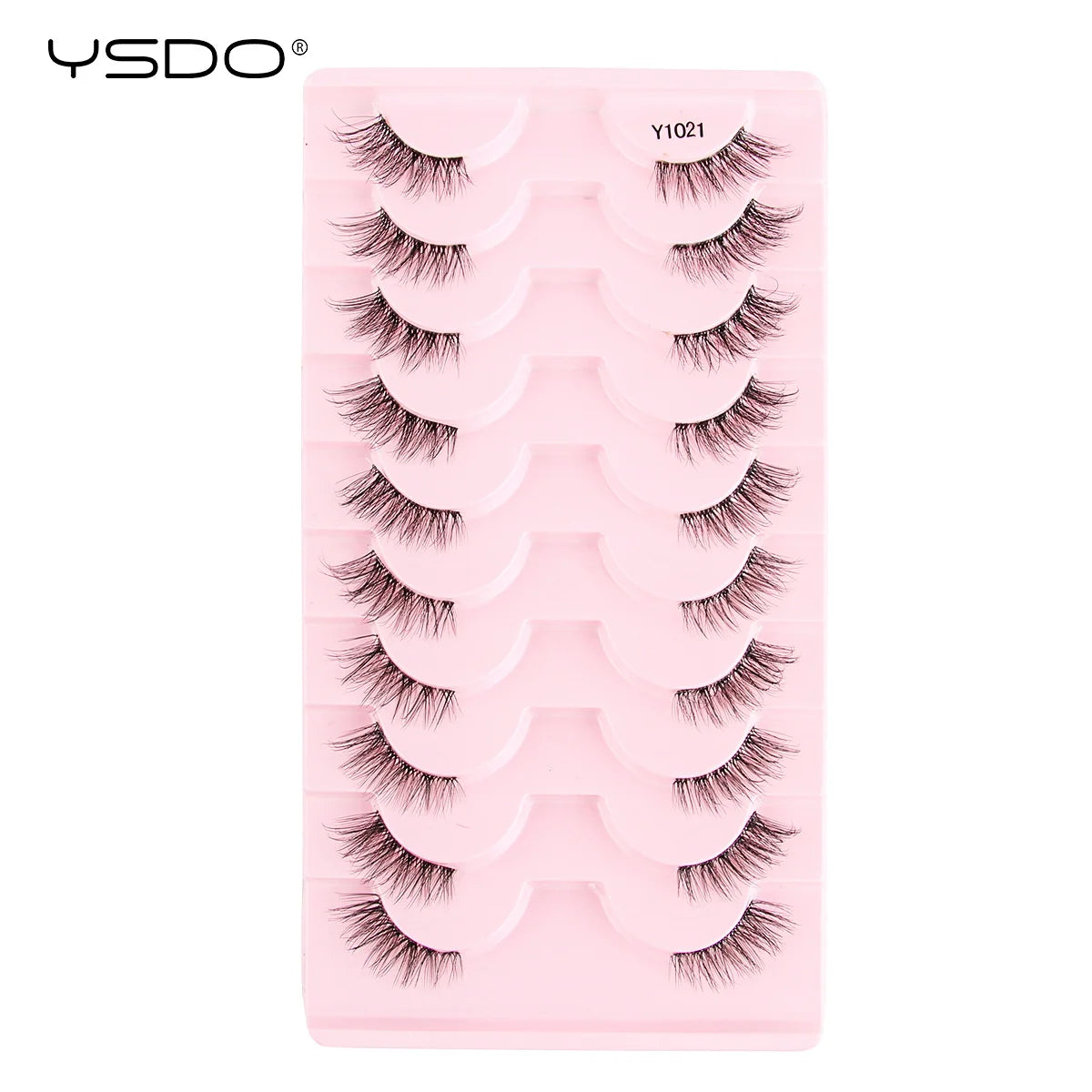 YSDO 5/10 Pairs Natural Soft Black Half Lashes