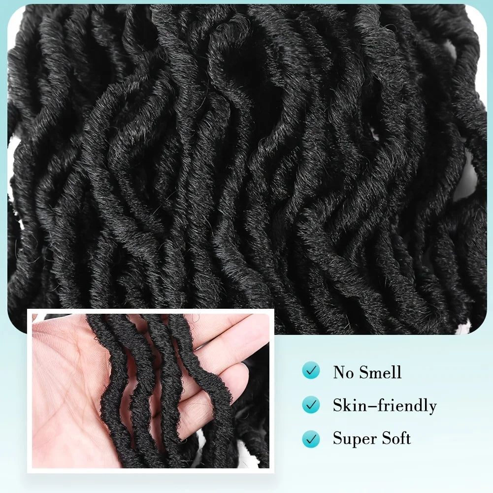 8Pcs 24 Inch Black Synthetic Dreadlock Extensions