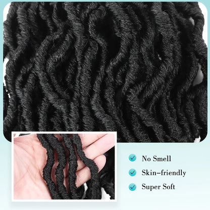 8Pcs 24 Inch Black Synthetic Dreadlock Extensions