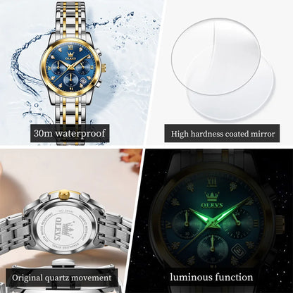 OLEVS 2858 Luxury Quartz Women Watch with Diamonds