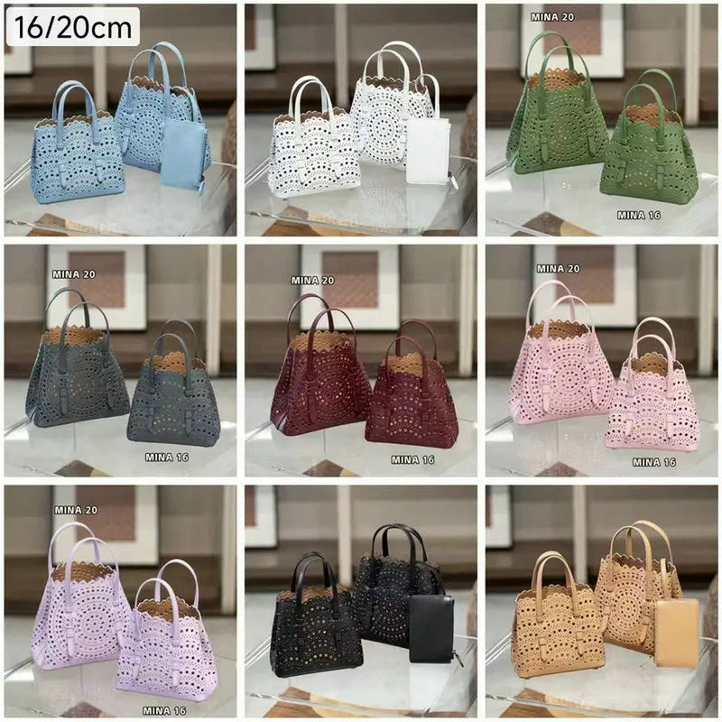 Mini Cowhide Shoulder Handbag Genuine Leather Bucket Bag