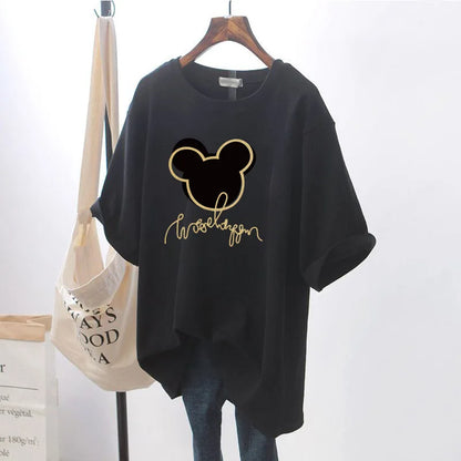 Short Sleeve O-Neck Maternity Cotton Nursing Tee