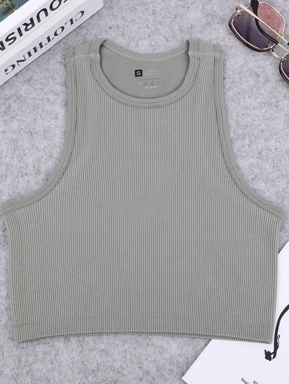 Nylon Seamless Knitted Yoga Vest for Women
