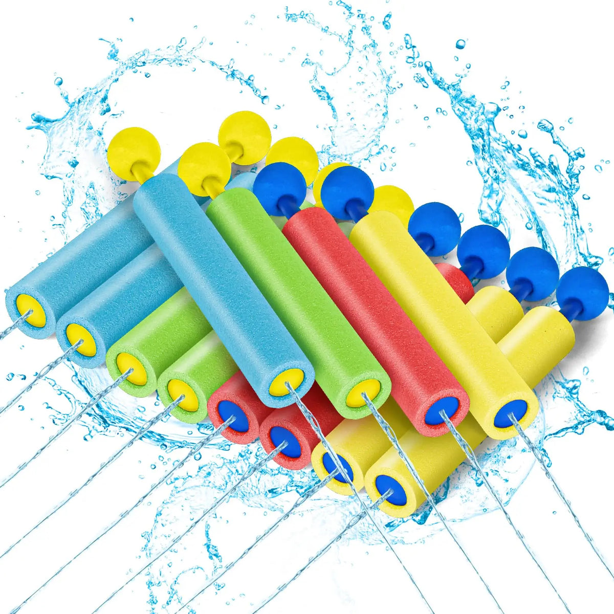 10 Packs Foam Water Guns for Kids Outdoor Fun