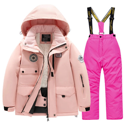 Winter Skiing Suit for Boys and Girls, Waterproof Polyester