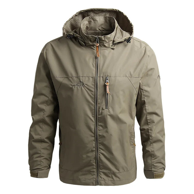 Men's Oversize Nylon Windbreaker Jacket for Spring and Autumn