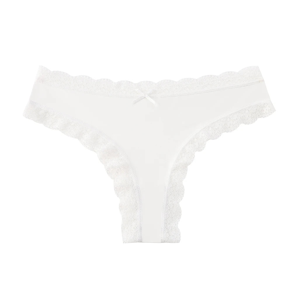 BZEL Women Lace Thong Panties Low-Waist G-String Leopard