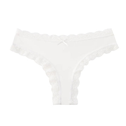 BZEL Women Lace Thong Panties Low-Waist G-String Leopard