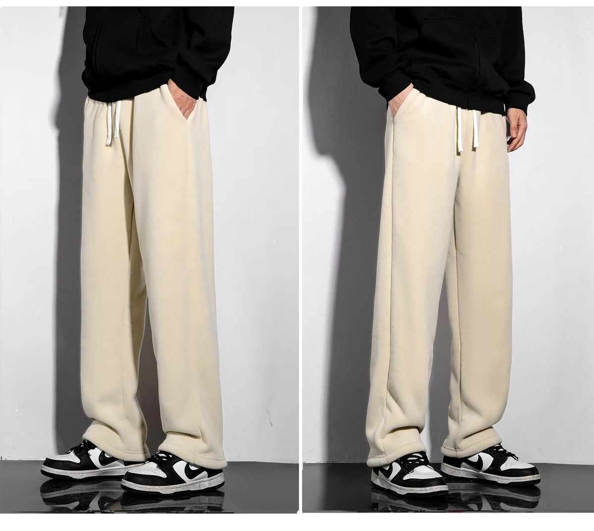 Unisex Winter Fleece Liner Drawstring Sweatpants
