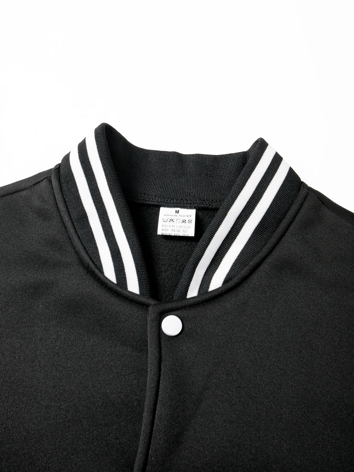 Men's Black And White Varsity Baseball Jacket