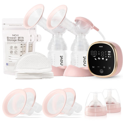 NCVI Double Electric Breast Pump with 4 Modes and LED Display