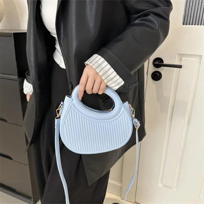 Chic Stripe Crossbody Bag for Women in Synthetic Leather