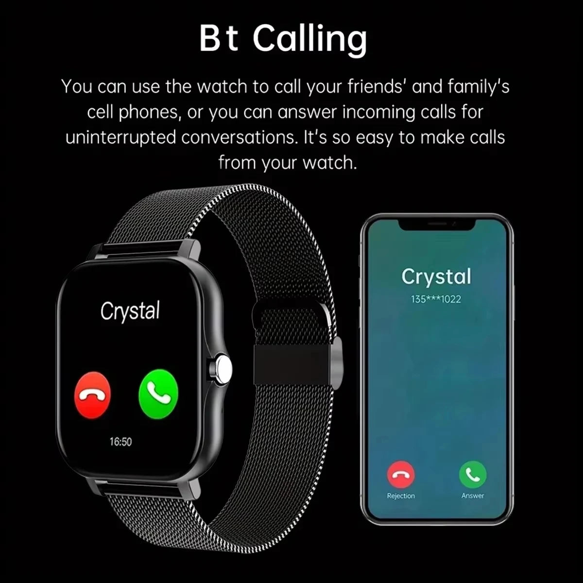LAXASFIT Smart Watch Full Touch Sports Fitness Watch