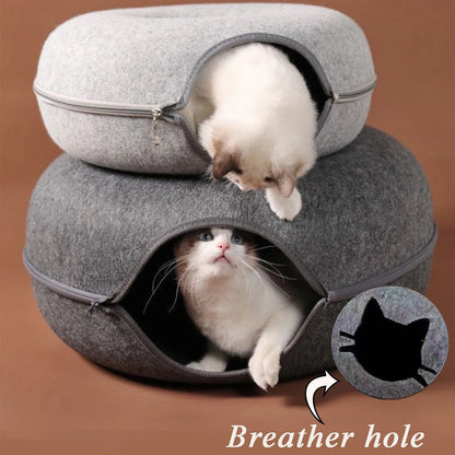 B-Tunnel Cat Bed Interactive Tunnel Felt Indoor Toy