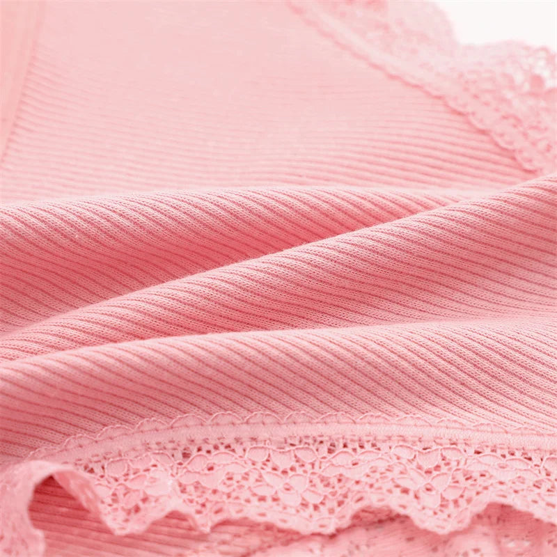 3PCS Women Cotton Lace Brazilian Panties Set S-XL