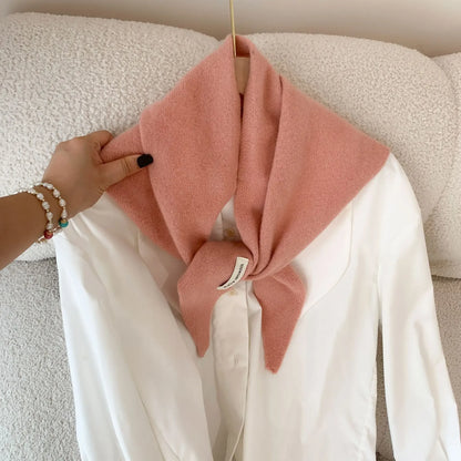 Wool Triangle Scarf for Women - Multi-functional Knitted Scarf