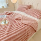 Striped Coral Fleece Multifunctional Blanket