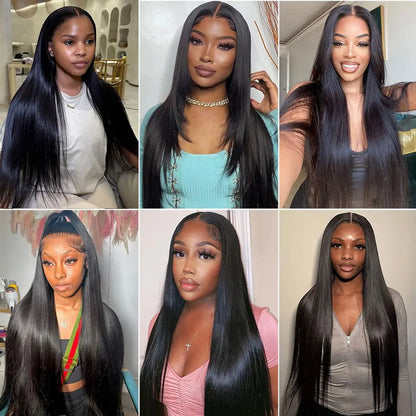 Brazilian Virgin Hair Straight Bundles Natural Black 26 28 30 Inch