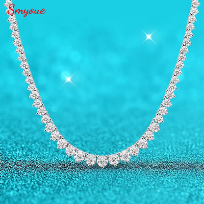 Moissanite Tennis Necklace in 925 Sterling Silver