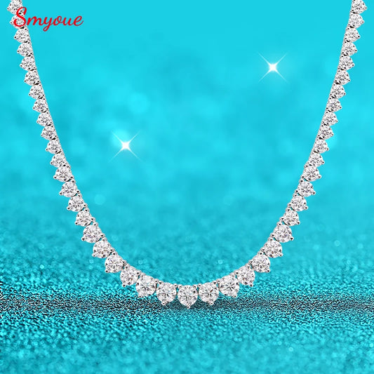 Moissanite Tennis Necklace in 925 Sterling Silver