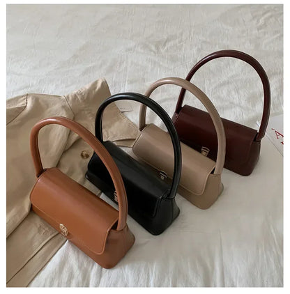 Luxury Women's Crossbody Shoulder Bag in Solid Color