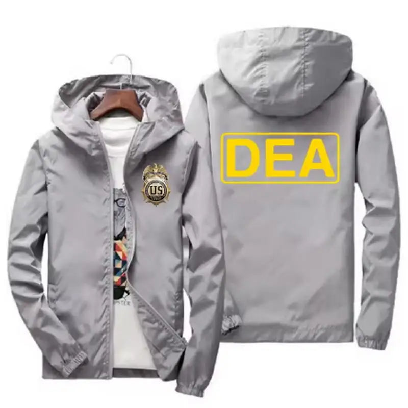 Men's Casual Printed Windbreaker Coat